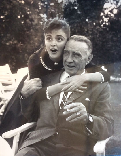 FRANK LLOYD CELEBRATES HIS BIRTHDAY ON THE SET OF "THE LAST COMMAND" WITH ANNA MARIE