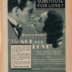 THE AGE FOR LOVE ADVERTISING