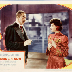 BLOOD ON THE SUN LOBBY CARD
