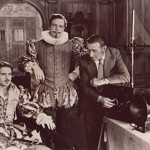 Here are Lloyd Hughes and Milton Sills with director Frank Lloyd on the set of The Sea Hawk (1924), listening to a modern radio. Lloyd Hughes and Milton Sills with director Frank Lloyd